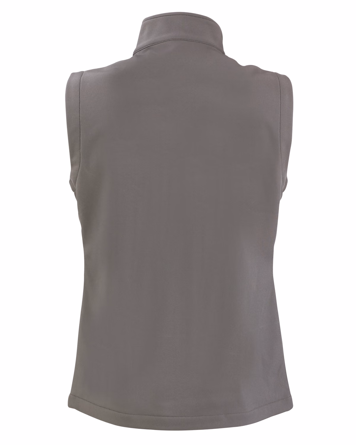 Custom Clique Tempo Recycled Stretch Softshell Womens Full Zip Vest — Pure Slate/Black flat front
