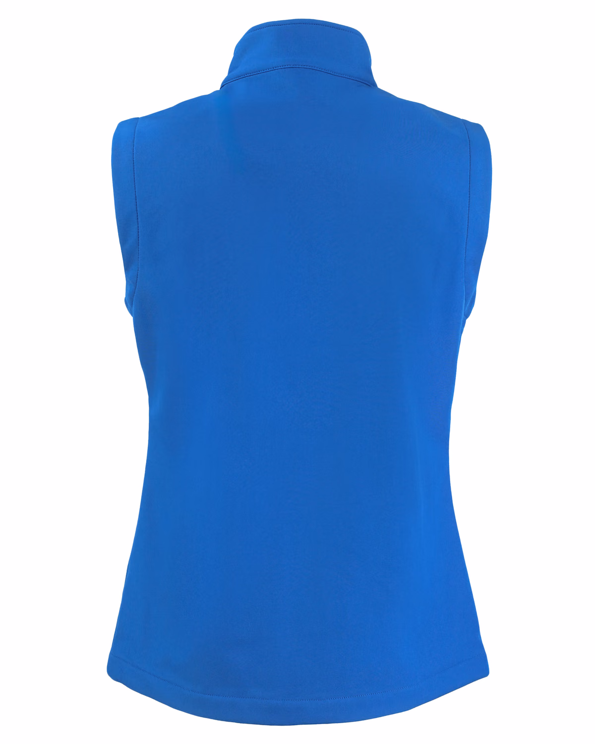 Custom Clique Tempo Recycled Stretch Softshell Womens Full Zip Vest — Royal Blue/Black flat front