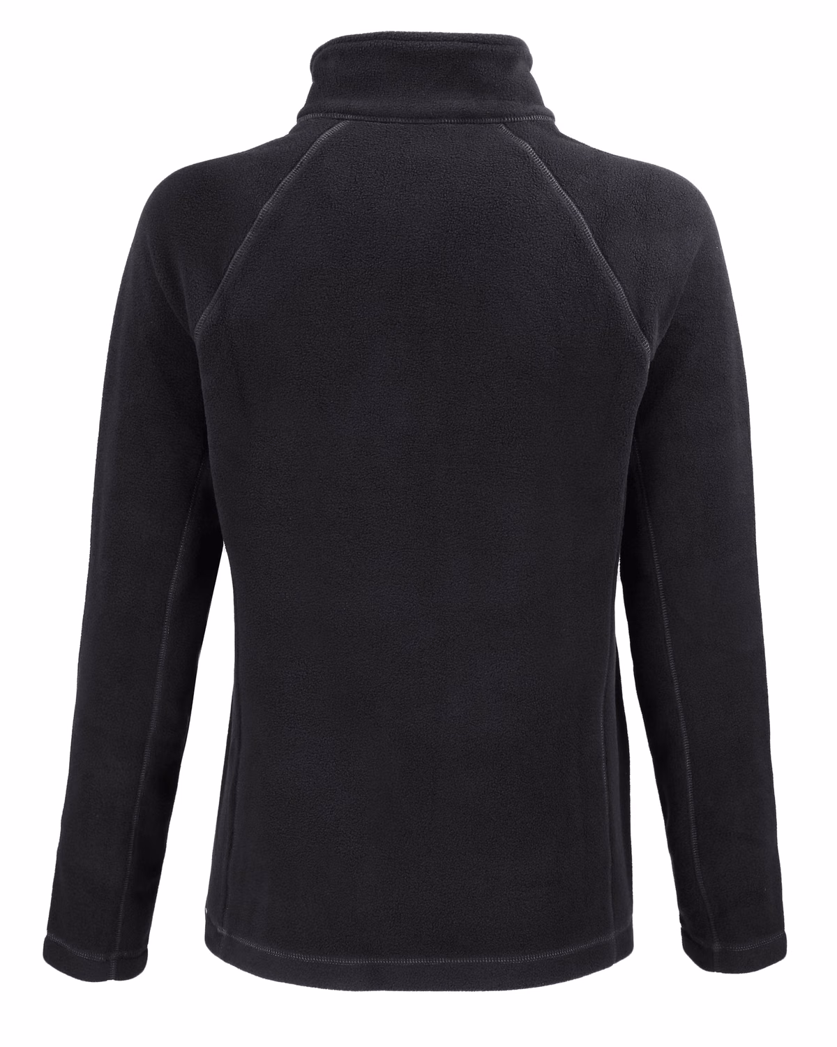 Custom Clique Powder Recycled Fleece Womens Quarter Zip Jacket — Black flat front