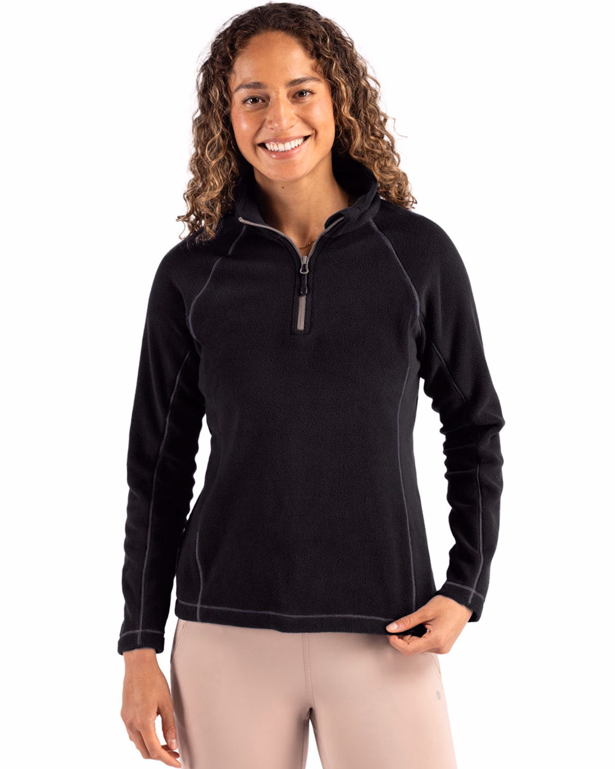 Custom Clique Powder Recycled Fleece Womens Quarter Zip Jacket