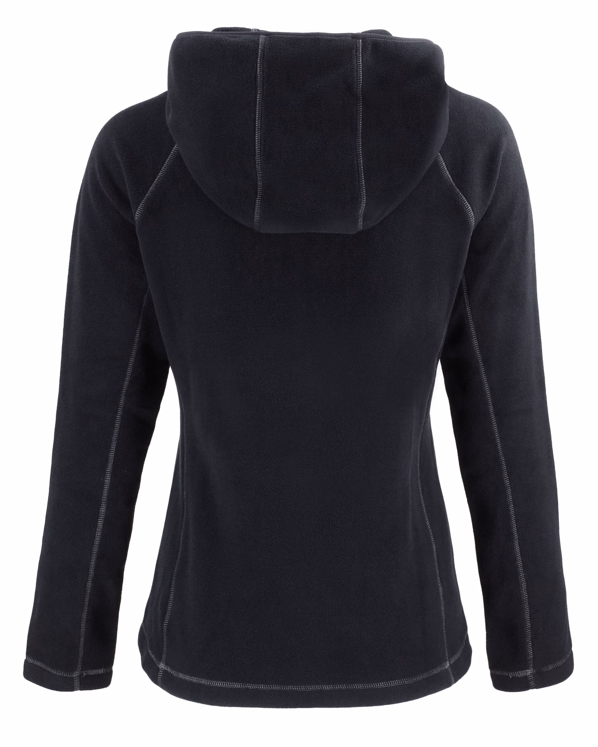 Custom Clique Powder Recycled Fleece Womens Half Zip Sweatshirt — Black flat front