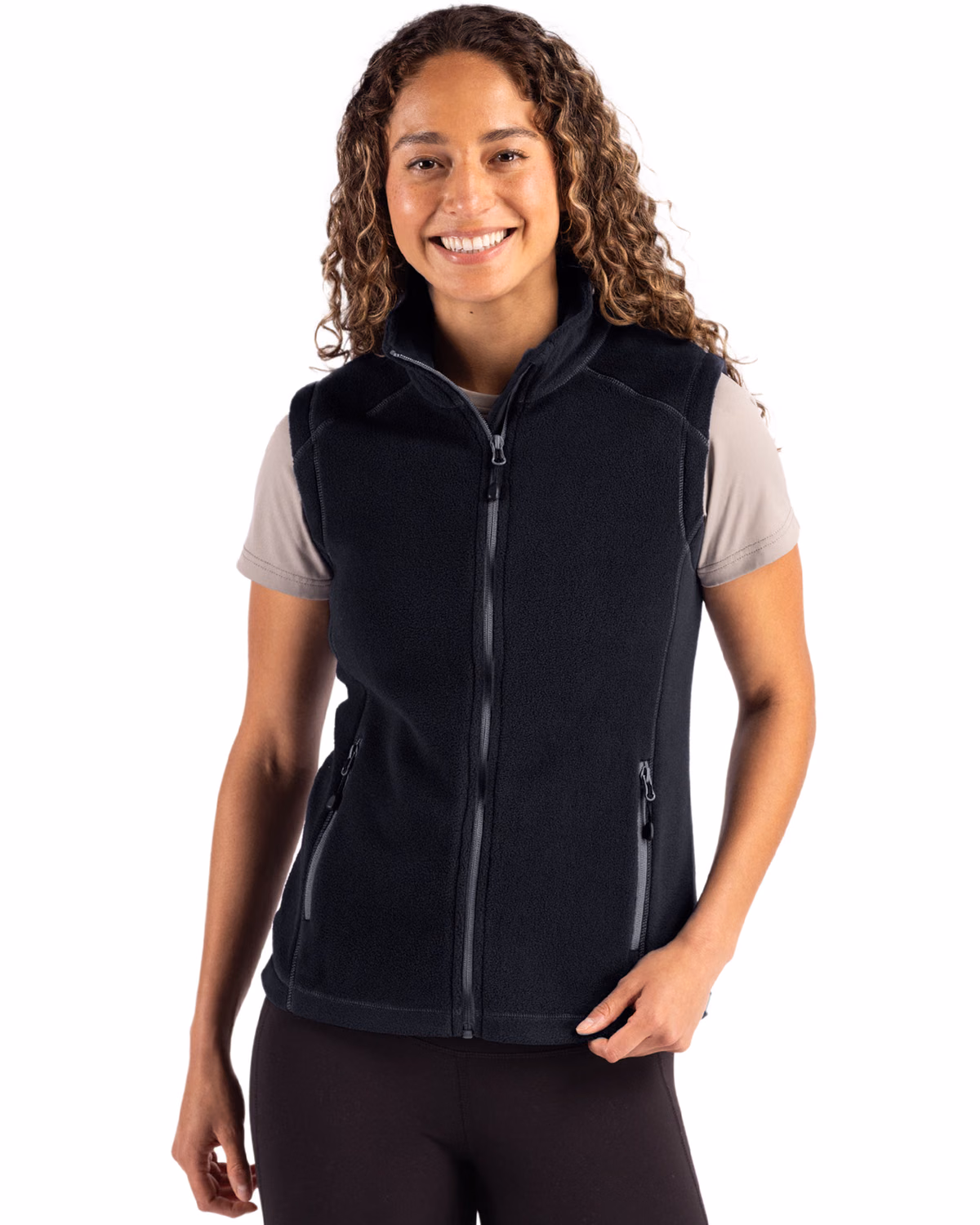 Custom Clique Powder Recycled Fleece Womens Full Zip Vest