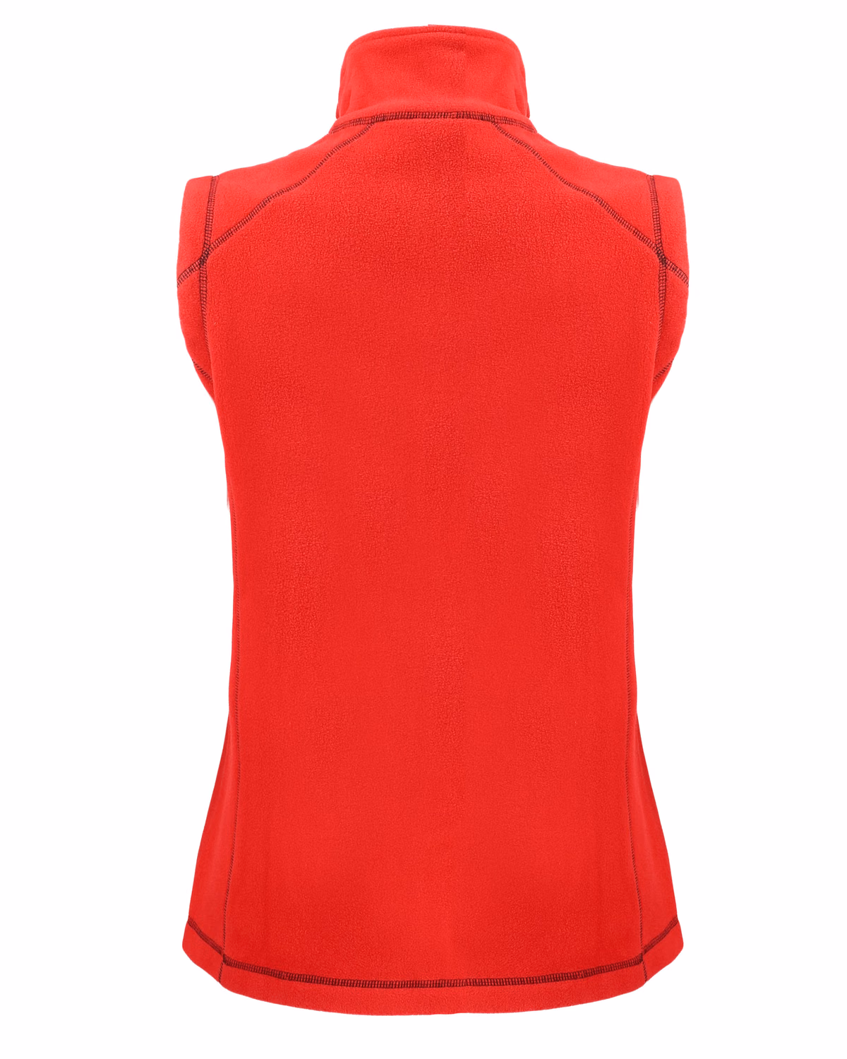 Custom Clique Powder Recycled Fleece Womens Full Zip Vest — Red flat front