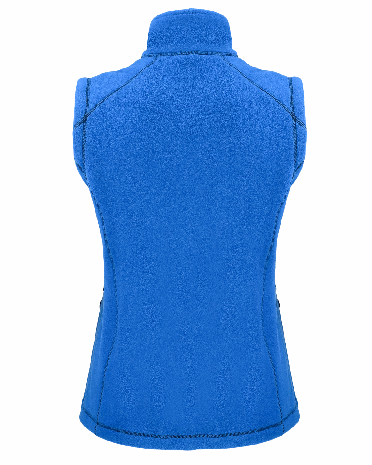 Custom Clique Powder Recycled Fleece Womens Full Zip Vest — Royal Blue flat front
