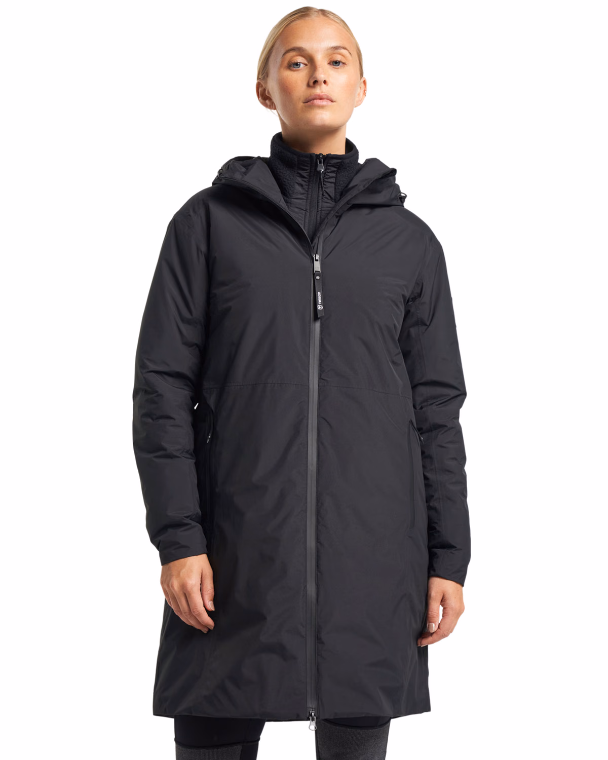 Custom Tenson Shift Recycled Insulated Waterproof Womens Coat — Tenson Black front