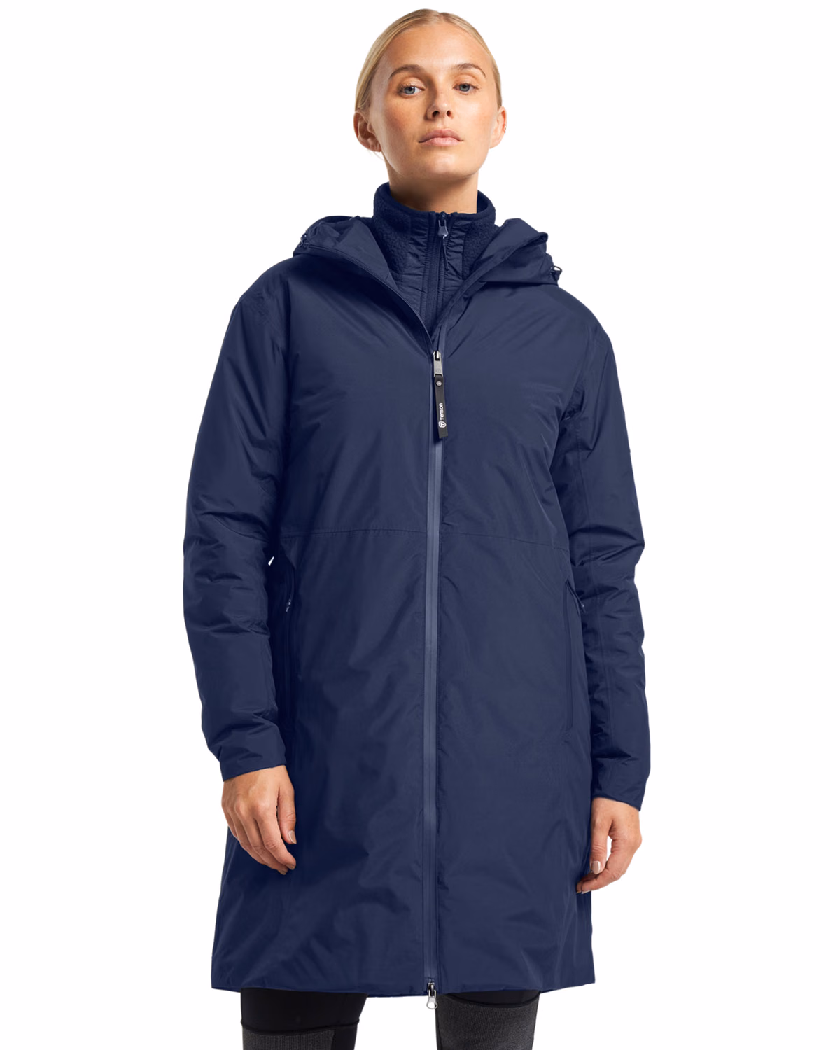 Custom Tenson Shift Recycled Insulated Waterproof Womens Coat — Tenson Dark Navy front