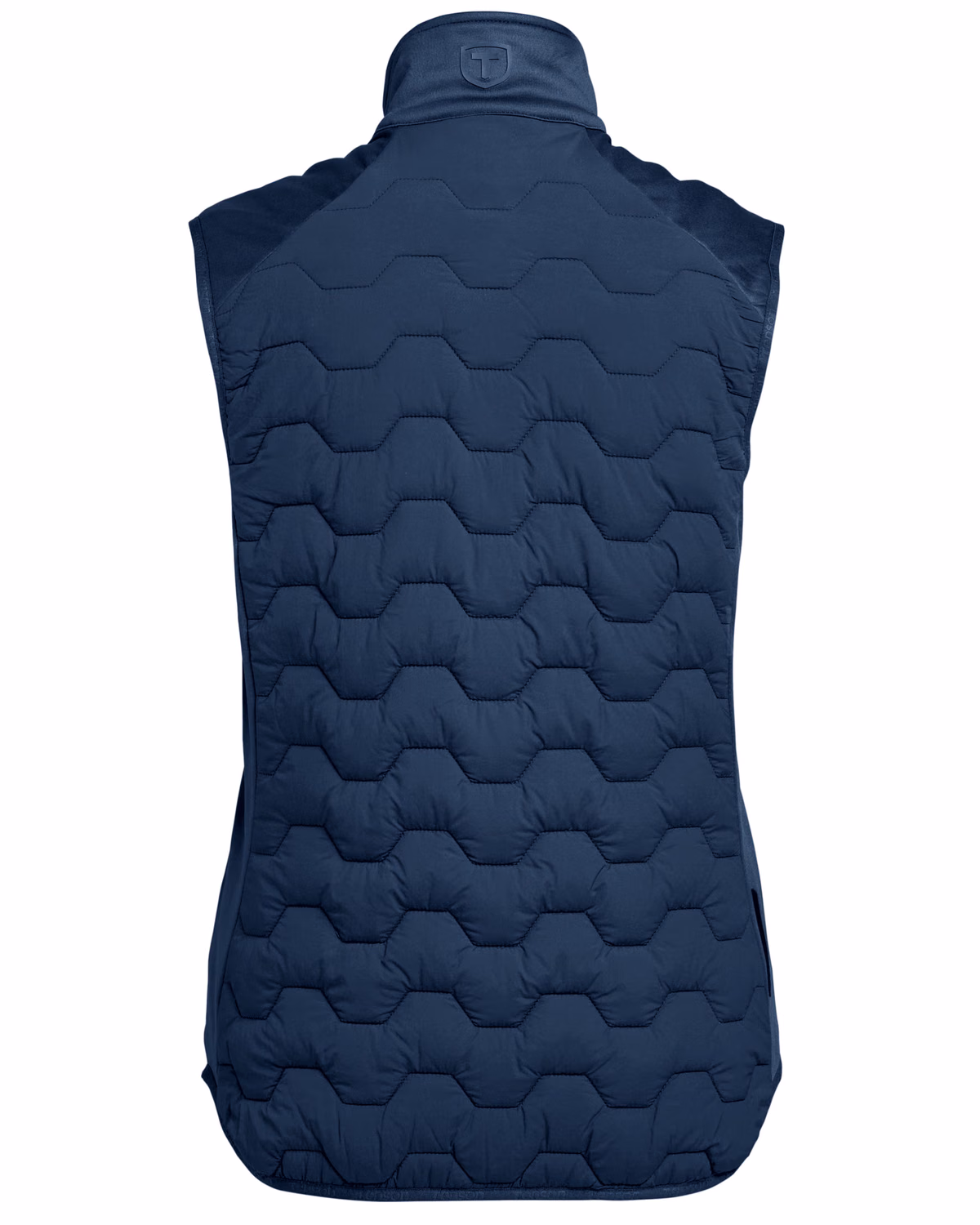 Custom Tenson Txlite Solvik Recycled Hybrid Midlayer Womens Vest — Tenson Dark Navy flat front