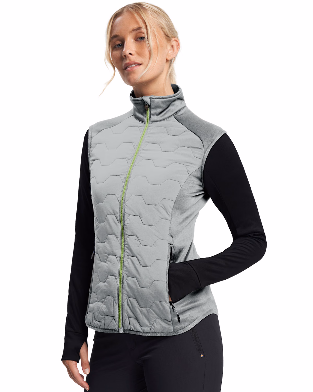 Custom Tenson Txlite Solvik Recycled Hybrid Midlayer Womens Vest — Tenson Quarry front