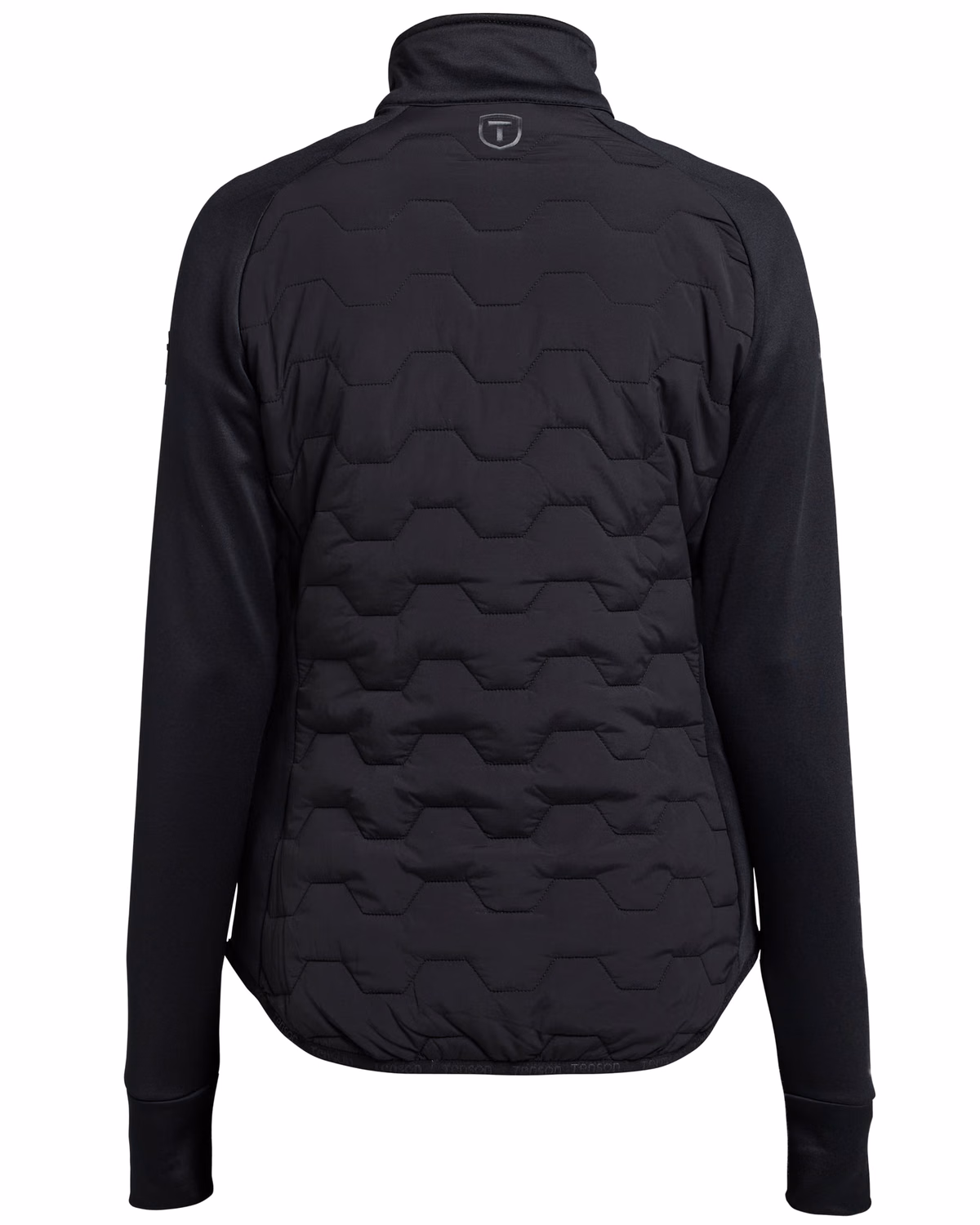 Custom Tenson Txlite Solvik Recycled Hybrid Midlayer Womens Full Zip — Tenson Black flat front