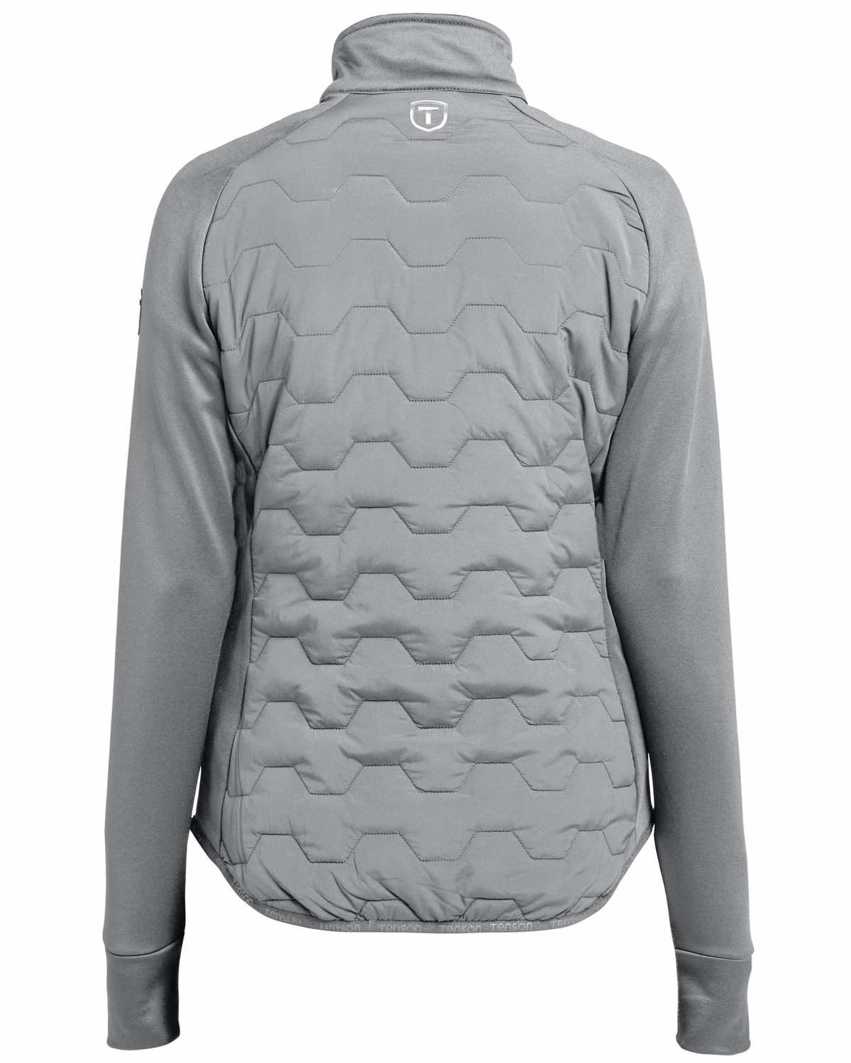 Custom Tenson Txlite Solvik Recycled Hybrid Midlayer Womens Full Zip — Tenson Quarry flat front