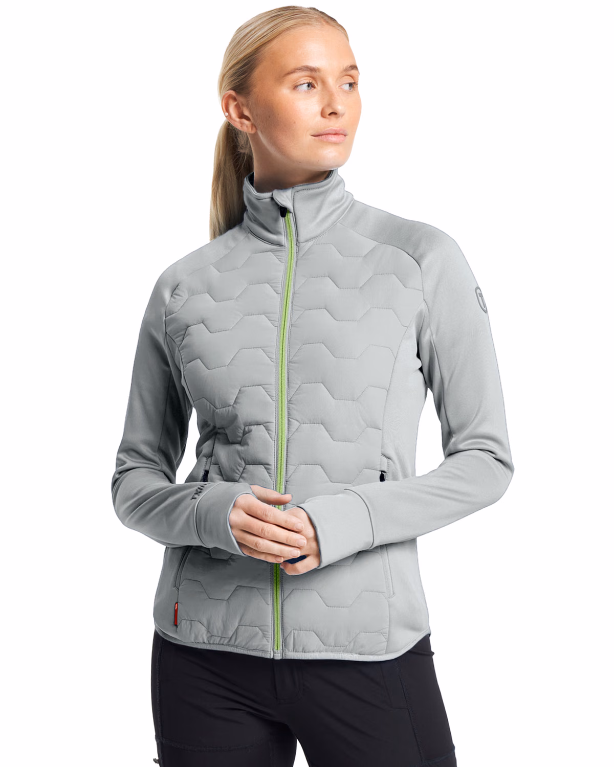 Custom Tenson Txlite Solvik Recycled Hybrid Midlayer Womens Full Zip — Tenson Quarry front