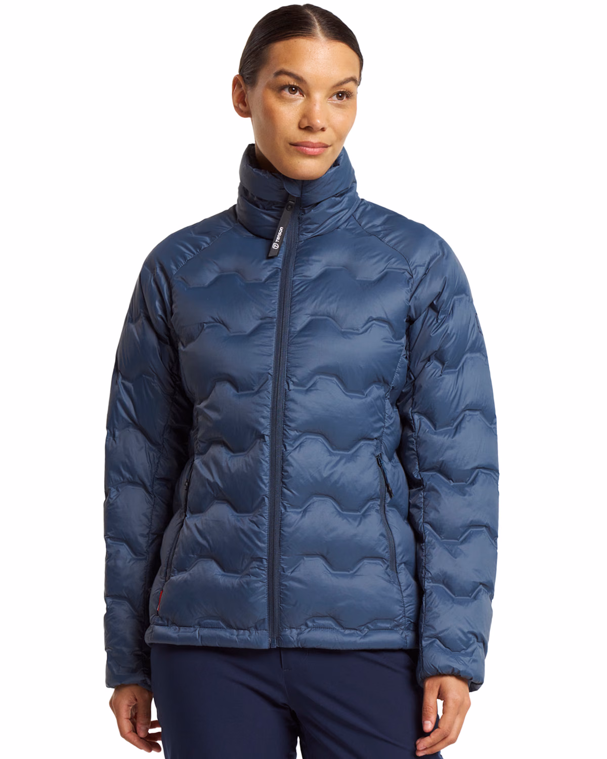 Custom Tenson Txlite Shibui Recycled Down Collar Womens Jacket — Tenson Dusty Blue front