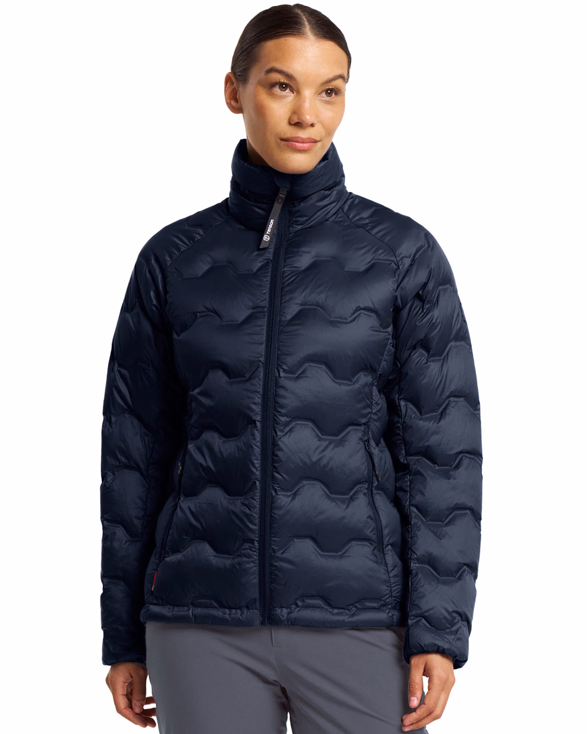Custom Tenson Txlite Shibui Recycled Down Collar Womens Jacket — Tenson Dark Navy front