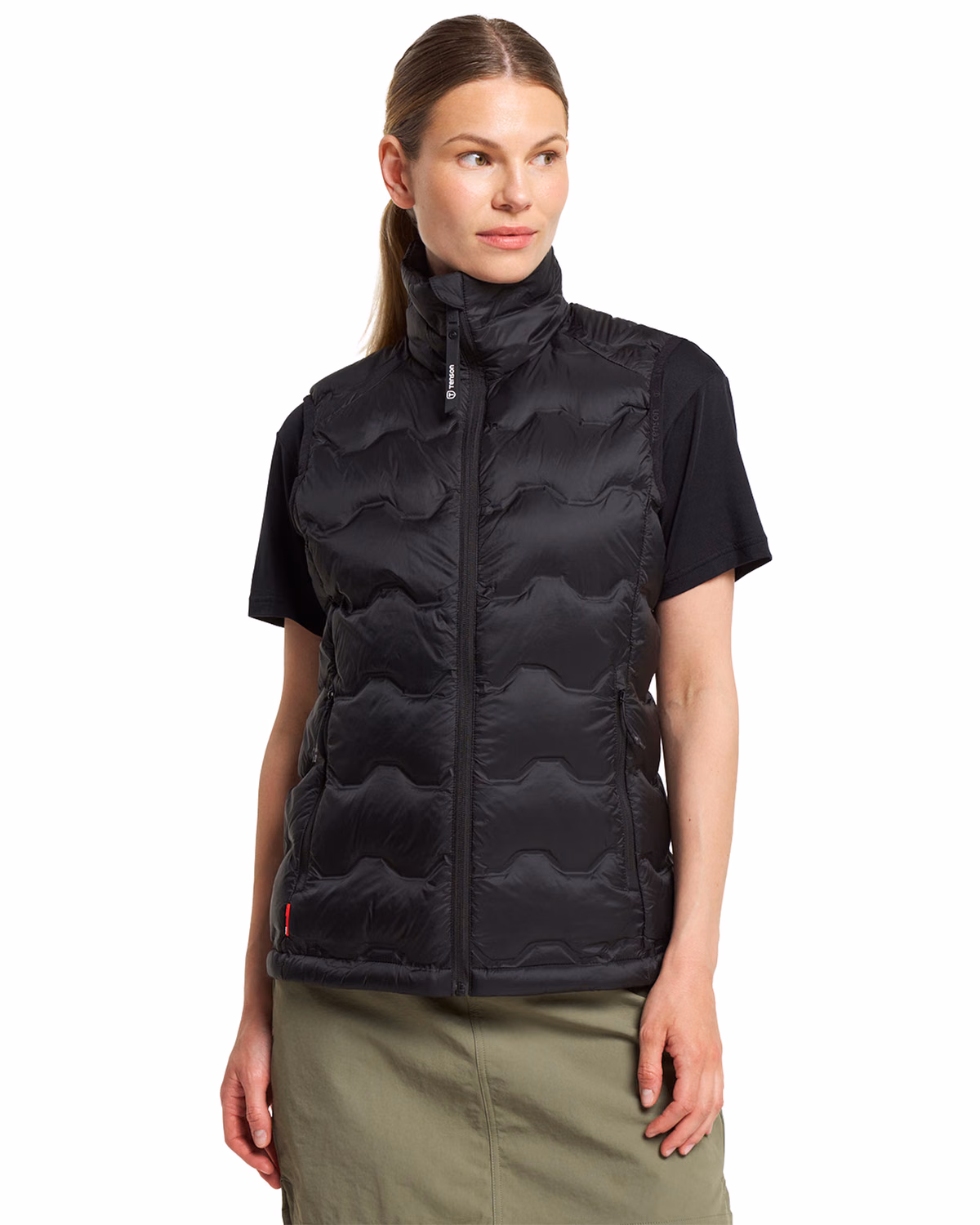Custom Tenson Txlite Shibui Recycled Down Womens Vest — Tenson Black front