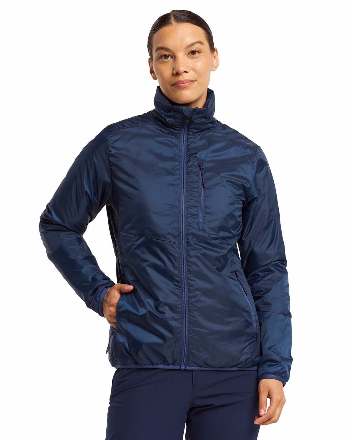 Custom Tenson Txlite Sky Recycled Womens Puffer Jacket — Tenson Dusty Blue front