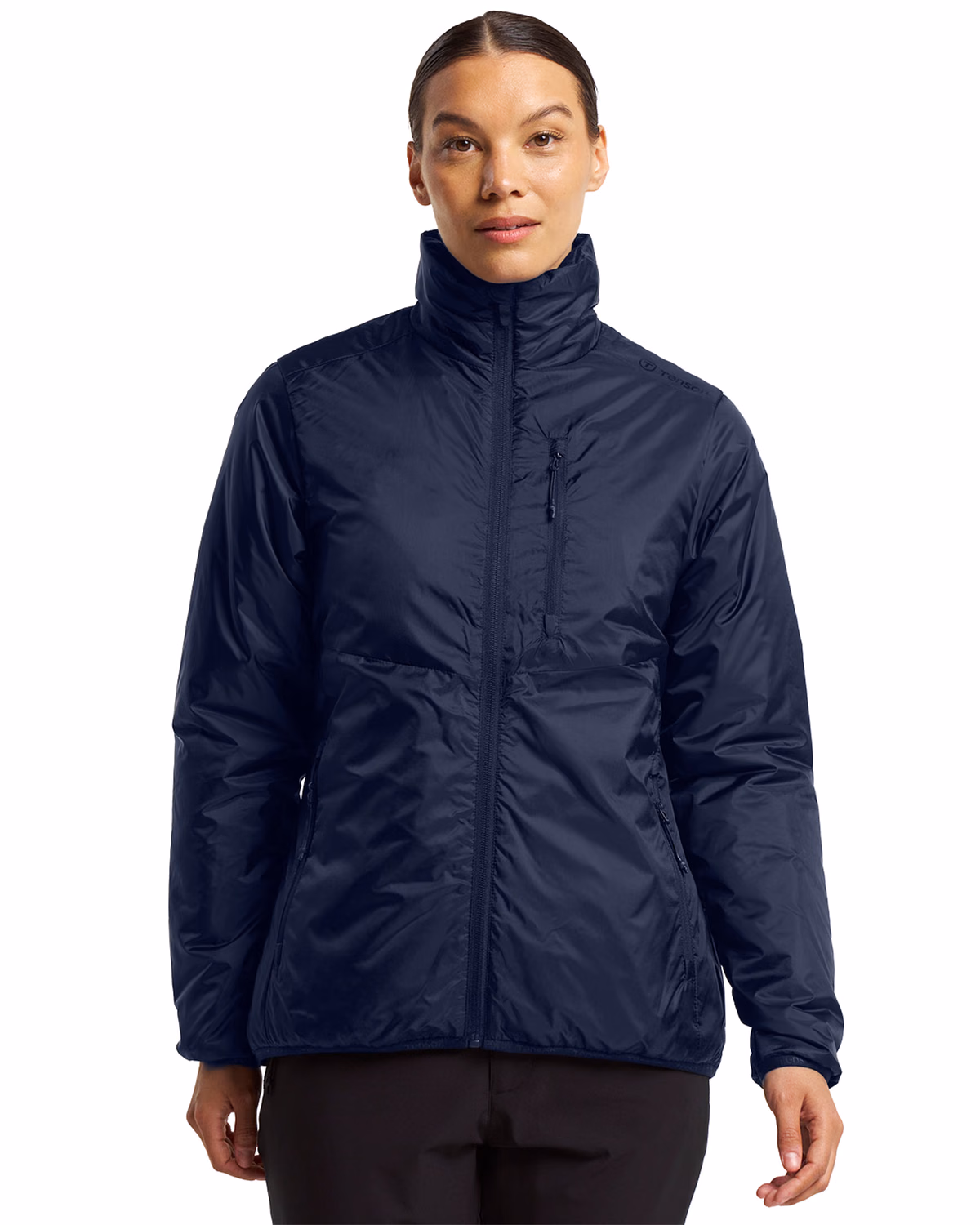 Custom Tenson Txlite Sky Recycled Womens Puffer Jacket — Tenson Dark Navy front