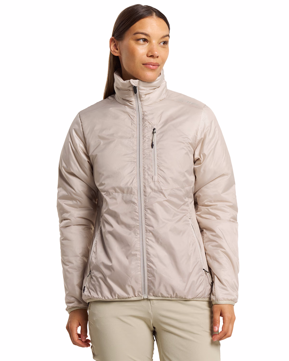 Custom Tenson Txlite Sky Recycled Womens Puffer Jacket — Tenson Sand front