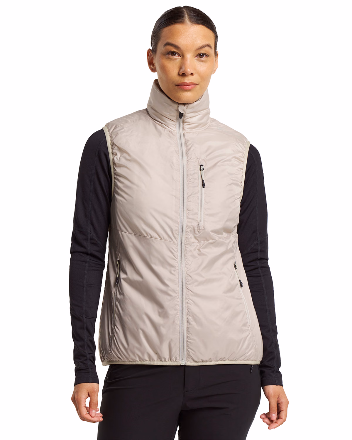 Custom Tenson Txlite Sky Recycled Womens Puffer Vest — Tenson Sand front