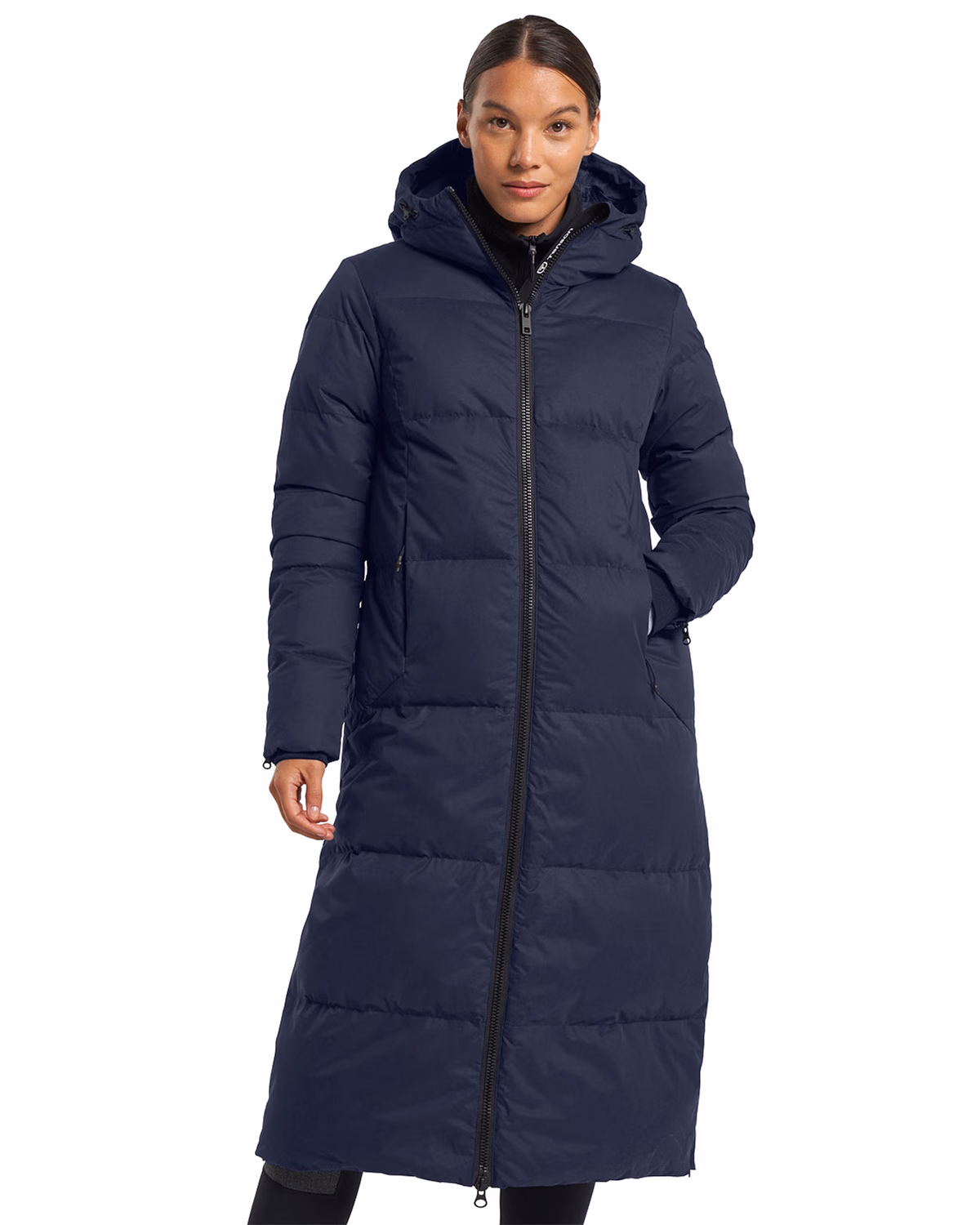 Custom Tenson Shanna Long Down Womens Puffer Coat — Tenson Dark Navy front