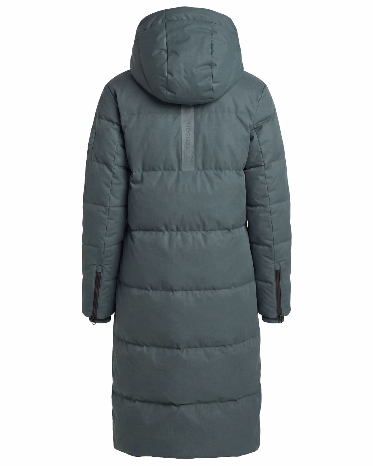 Custom Tenson Shanna Long Down Womens Puffer Coat — Tenson Moss Green flat front