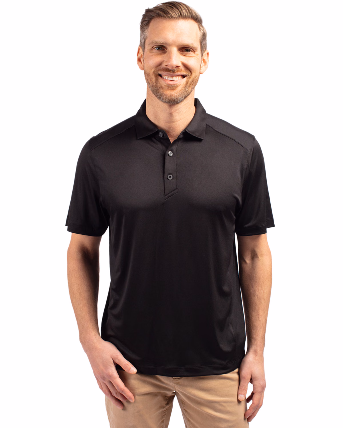 Custom Cutter & Buck Forge Recycled Four-Way Stretch Mens Polo