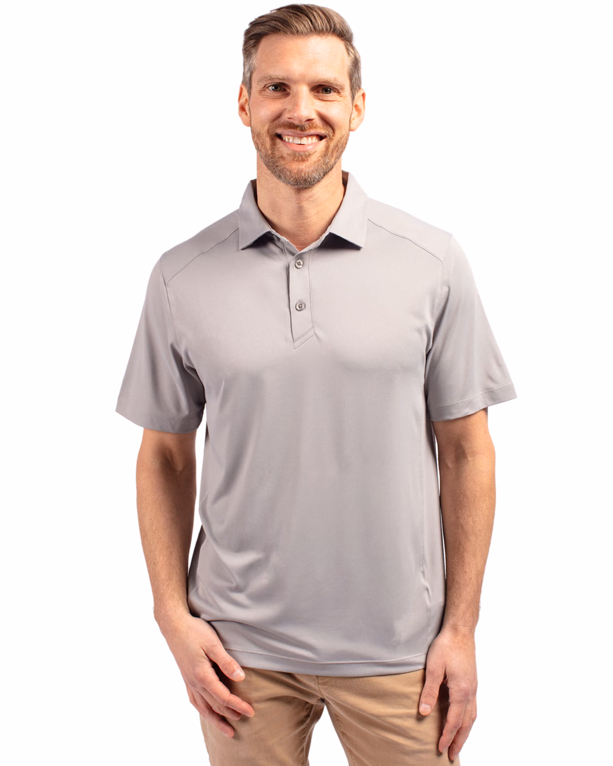 Custom Cutter & Buck Forge Recycled Four-Way Stretch Mens Polo — Polished front