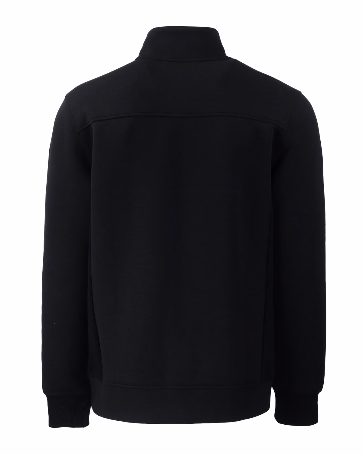 Custom Cutter & Buck Roam Recycled Buttery-Soft Knit Mens Full Zip Jacket — Black flat front