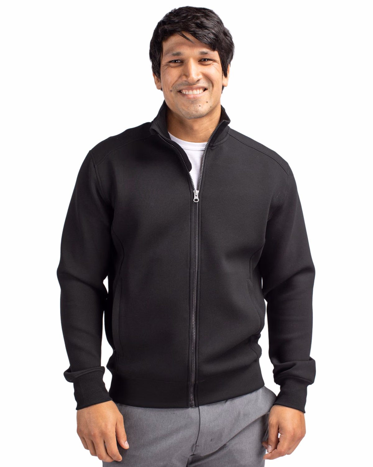 Custom Cutter & Buck Roam Recycled Buttery-Soft Knit Mens Full Zip Jacket