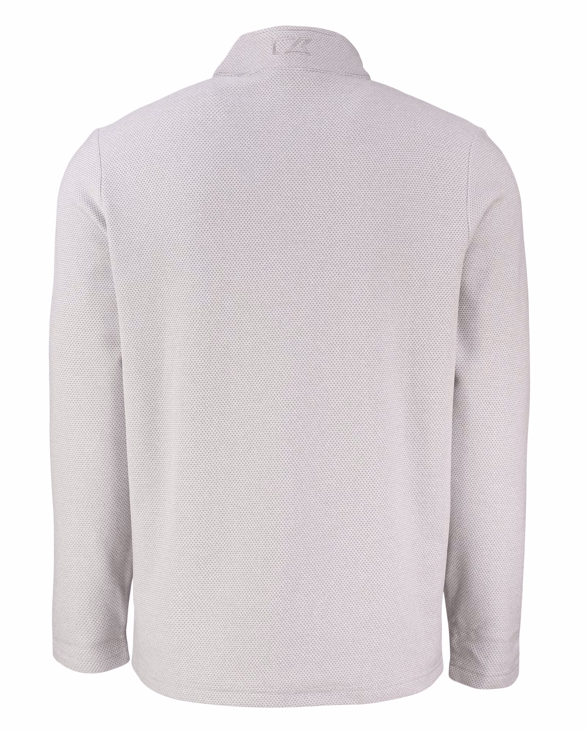 Custom Cutter & Buck Hunts Point Recycled Fleece Mens Hybrid Snap Placket Pullover — Polished flat front