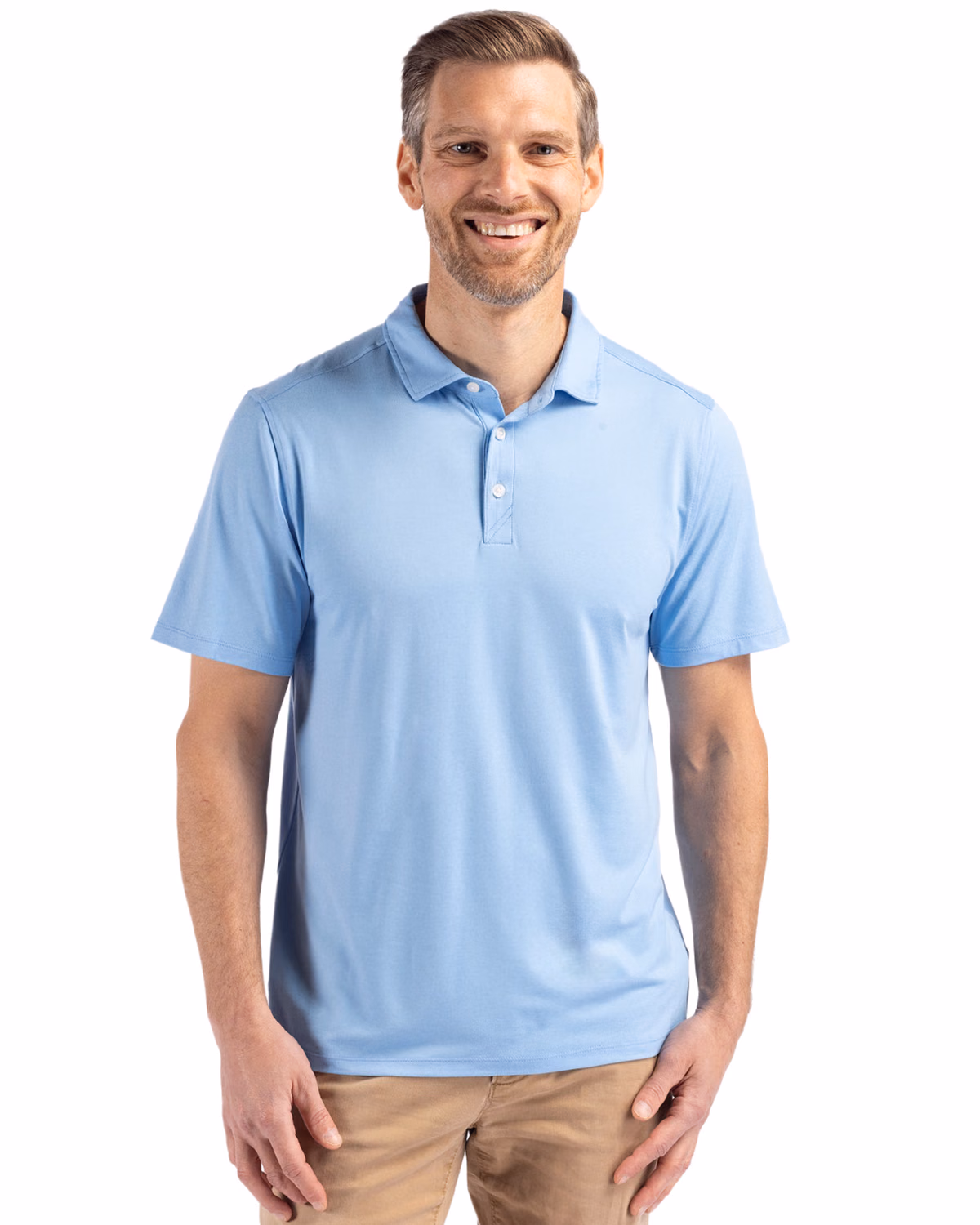 Custom Cutter & Buck Coastline Recycled Double Peached Mens Polo