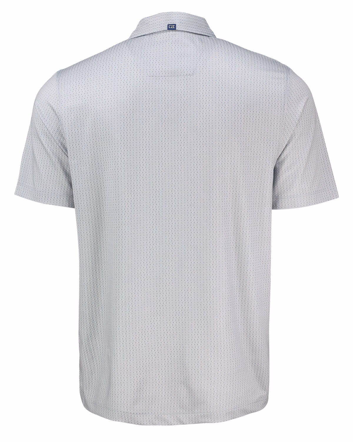 Custom Cutter & Buck Pike Recycled Shadow Check Print Mens Polo — Polished flat front