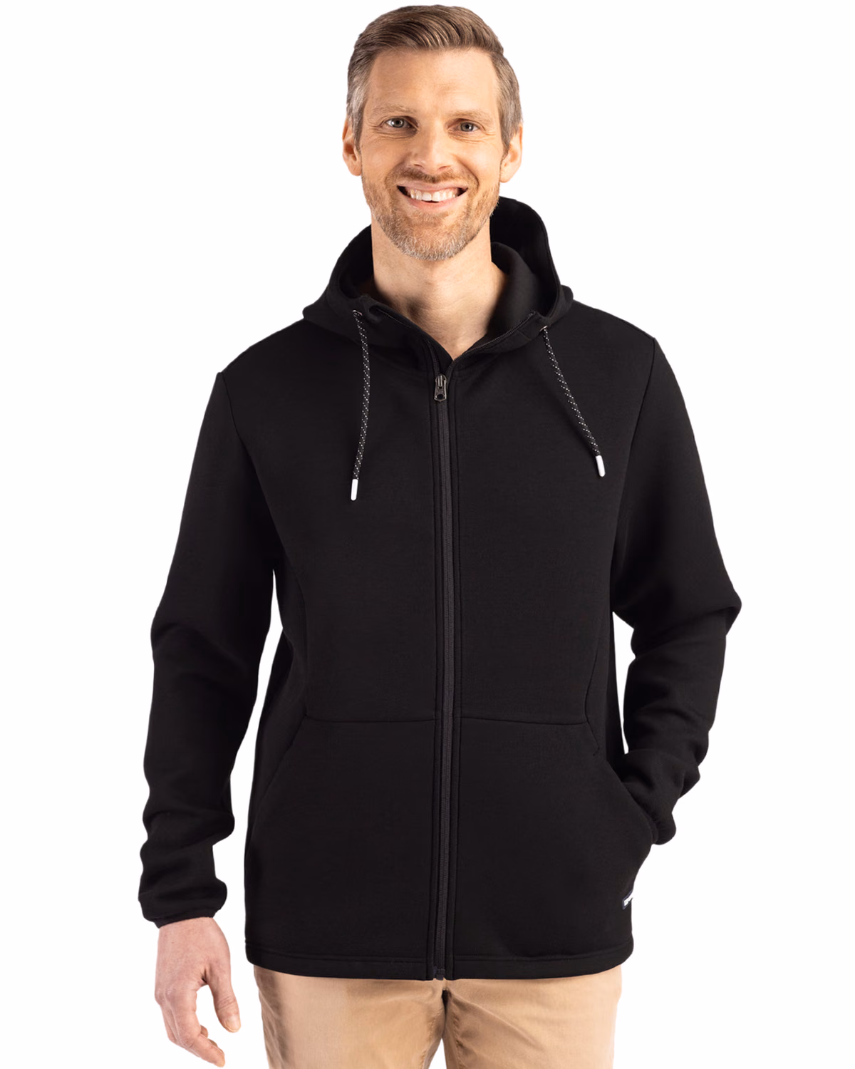 Custom Cutter & Buck Roam Recycled Buttery-Soft Knit Mens Full Zip Hooded Jacket