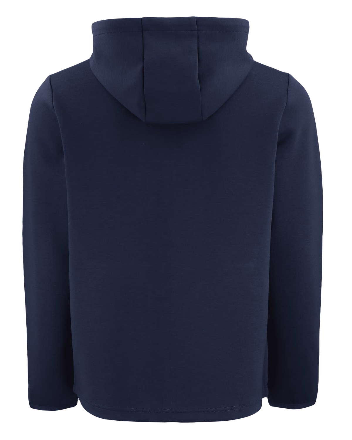 Custom Cutter & Buck Roam Recycled Buttery-Soft Knit Mens Full Zip Hooded Jacket — Navy Blue flat front