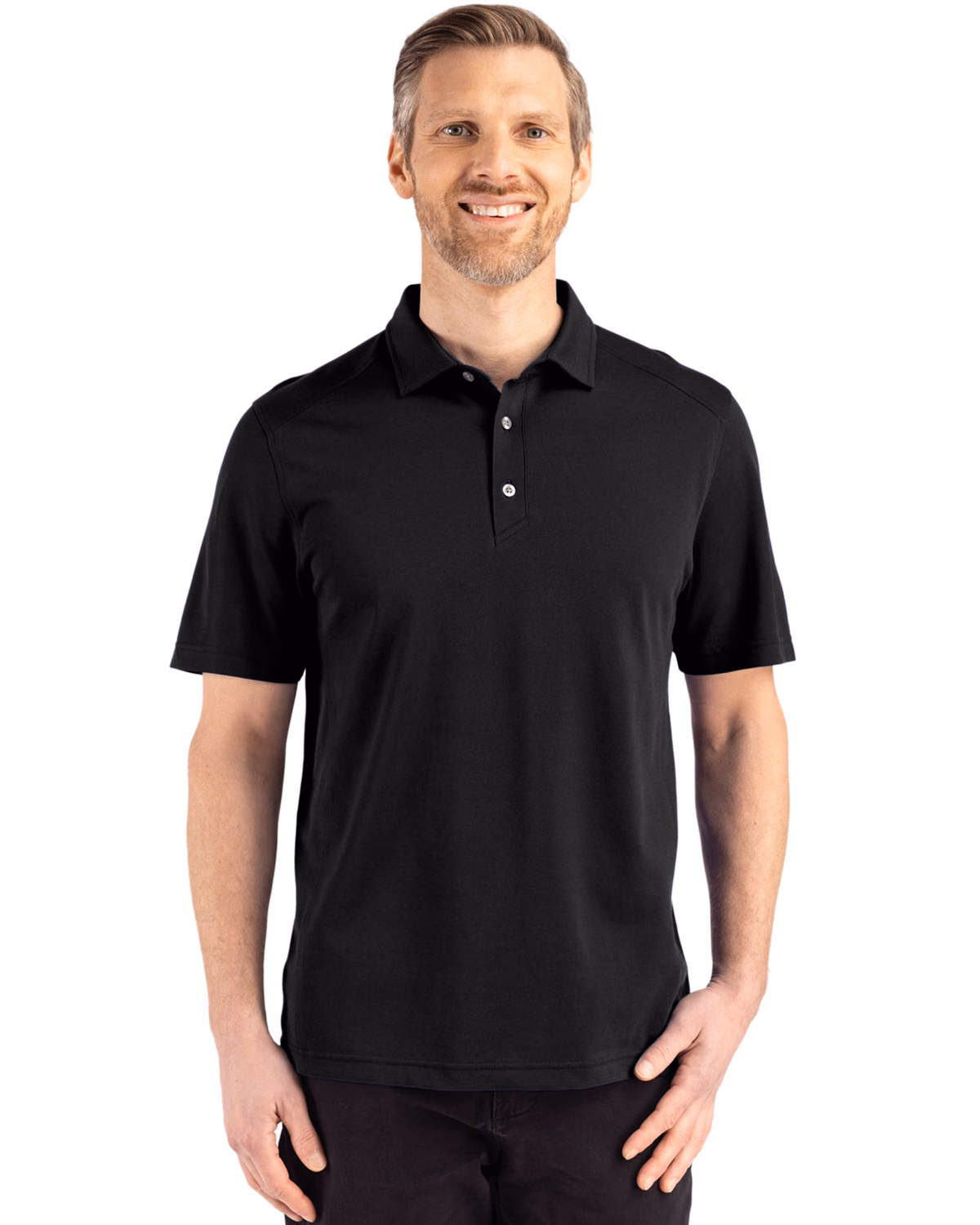 Custom Cutter & Buck Advantage Refresh Recycled Cotton-Blend Pique Mens Polo