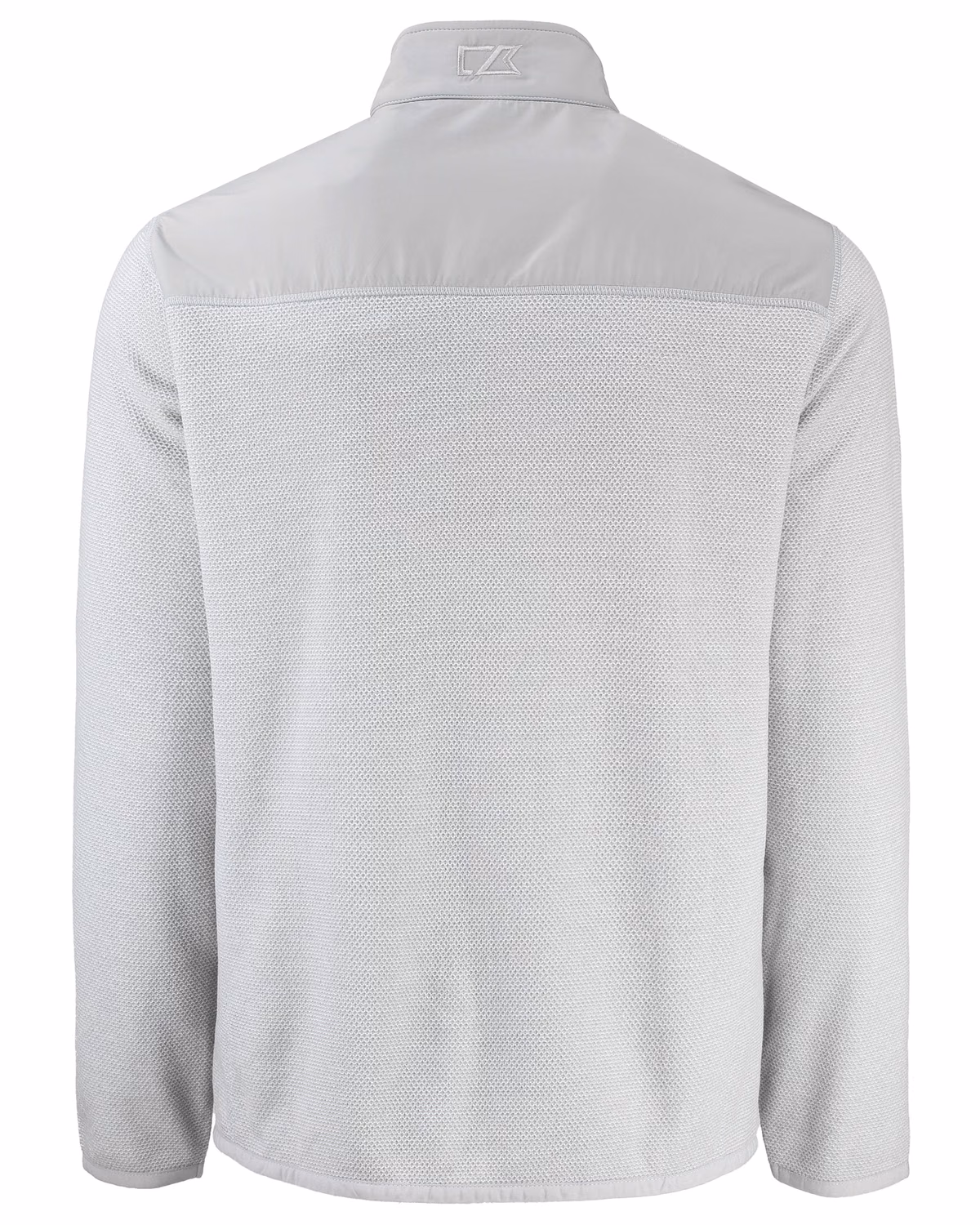 Custom Cutter & Buck Hunts Point Recycled Fleece Mens Hybrid Full Zip Jacket — Polished flat front