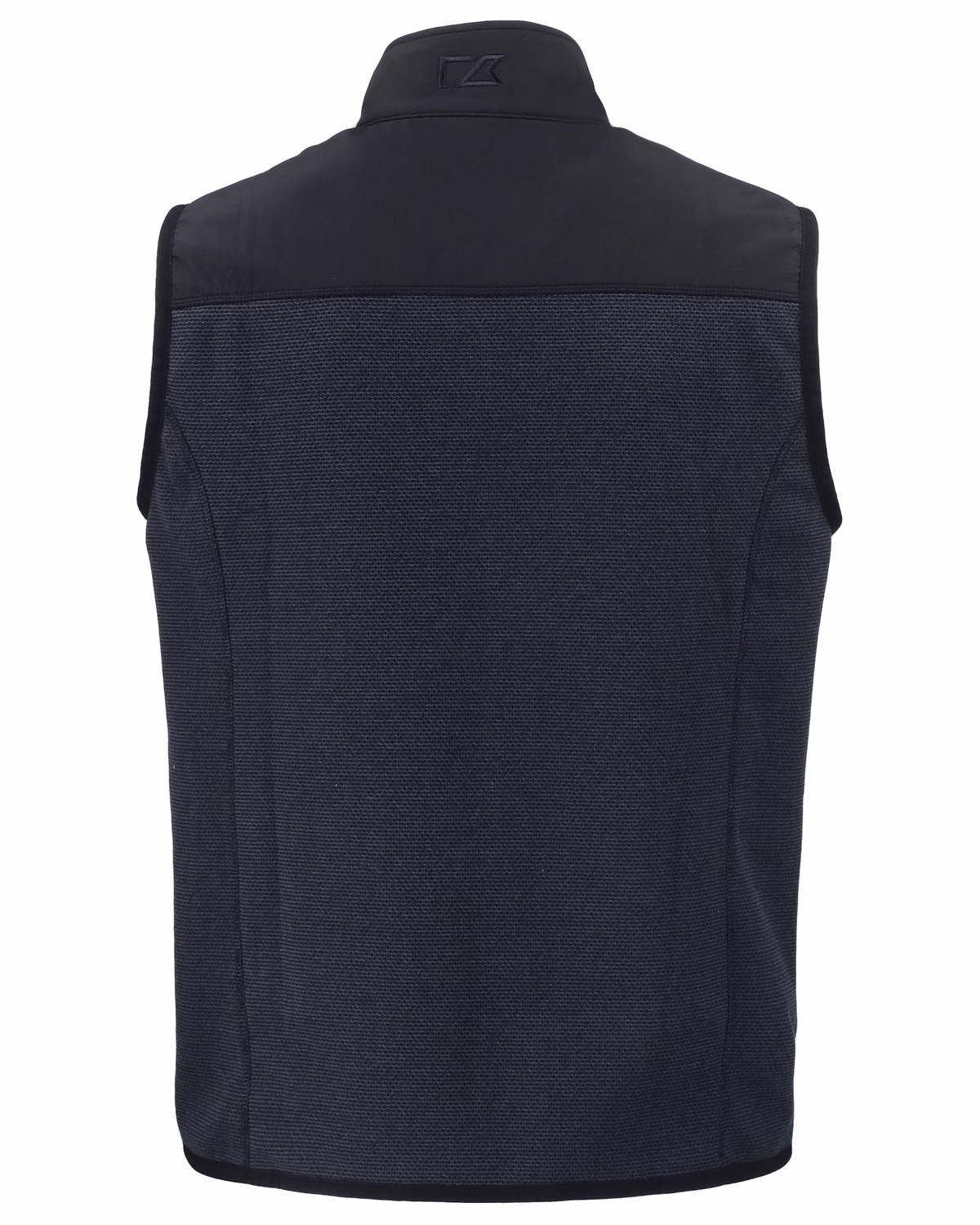 Custom Cutter & Buck Hunts Point Recycled Fleece Mens Hybrid Full Zip Vest — Black flat front