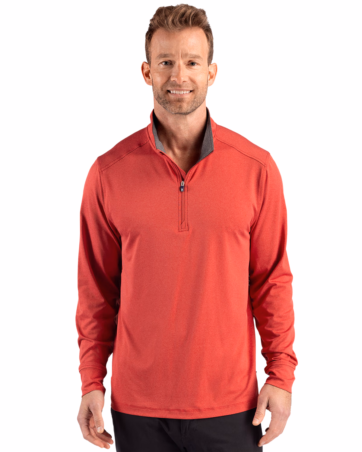 Custom Cutter & Buck Forge Recycled Four-Way Stretch Mens Quarter Zip Pullover