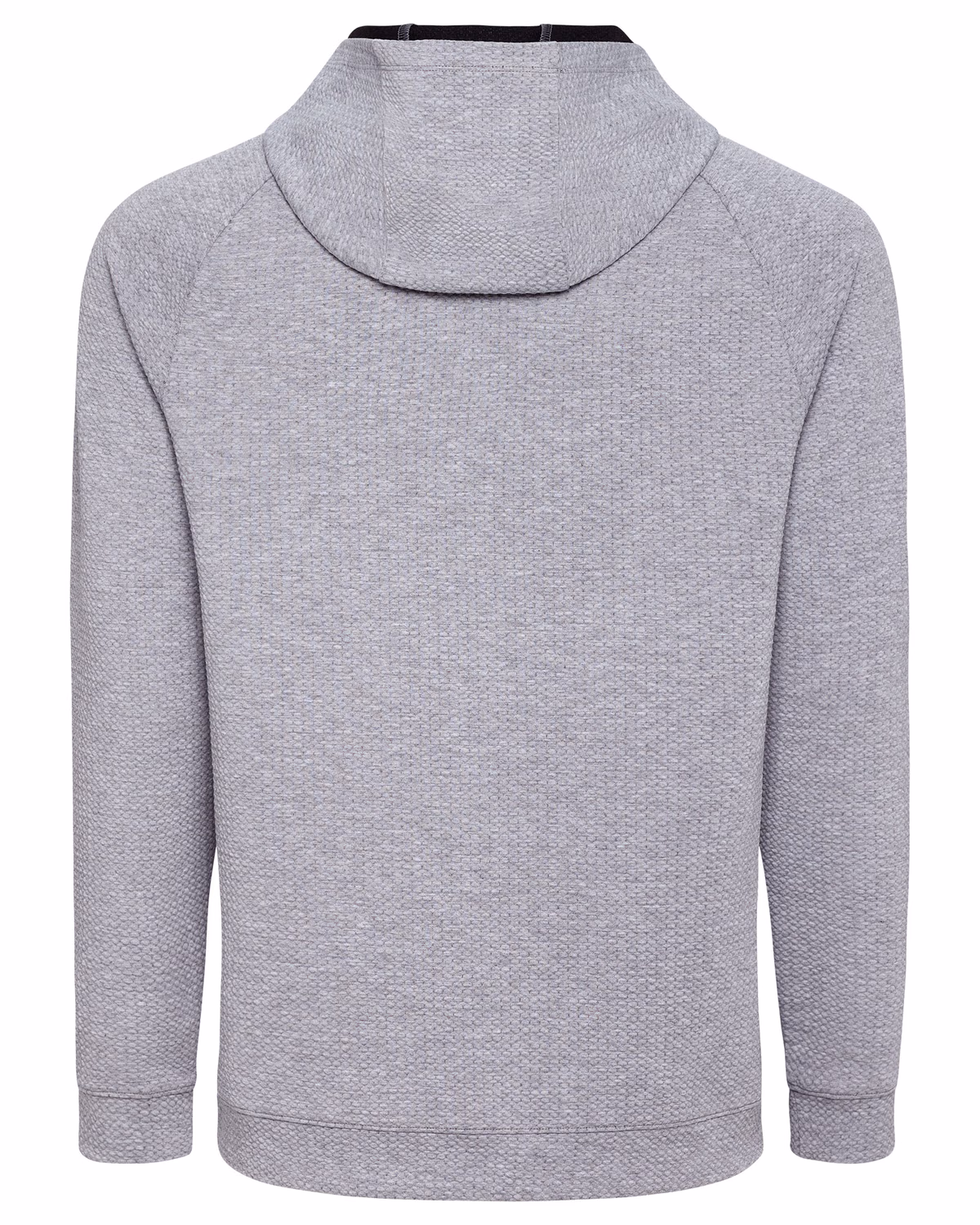 Custom Cutter & Buck Drift Epic Versatility Recycled Textured Knit Mens Hooded Pullover — CONCRETE flat front