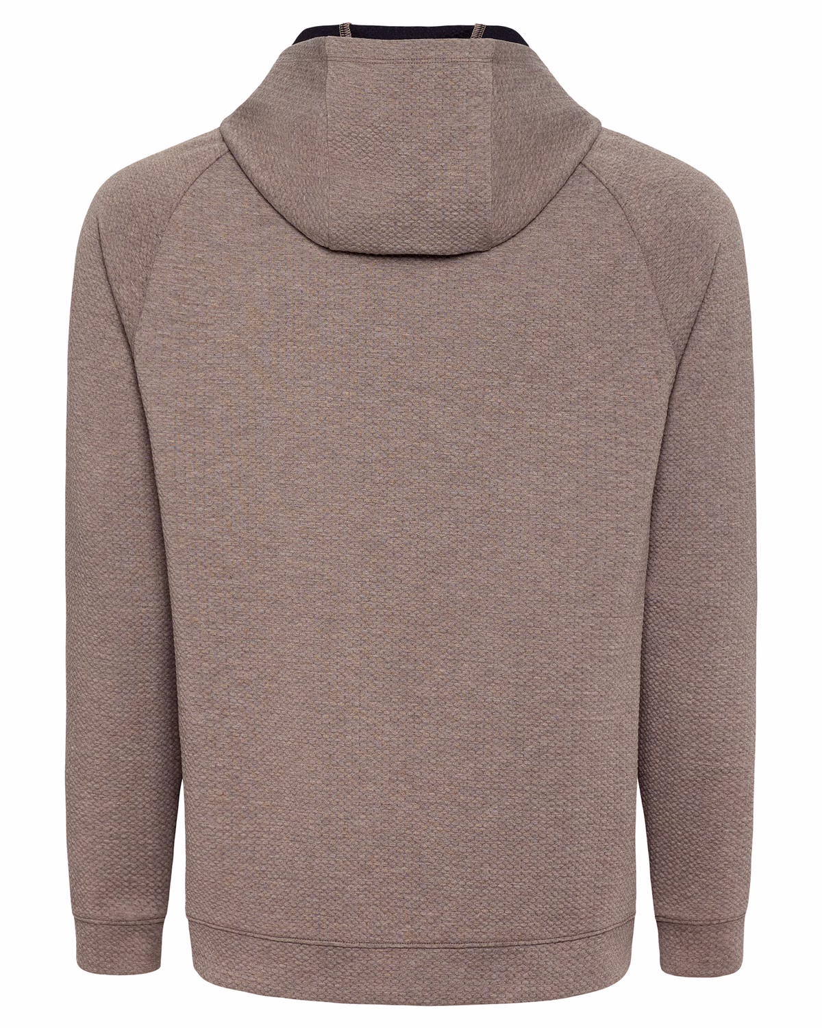 Custom Cutter & Buck Drift Epic Versatility Recycled Textured Knit Mens Hooded Pullover — Mushroom flat front