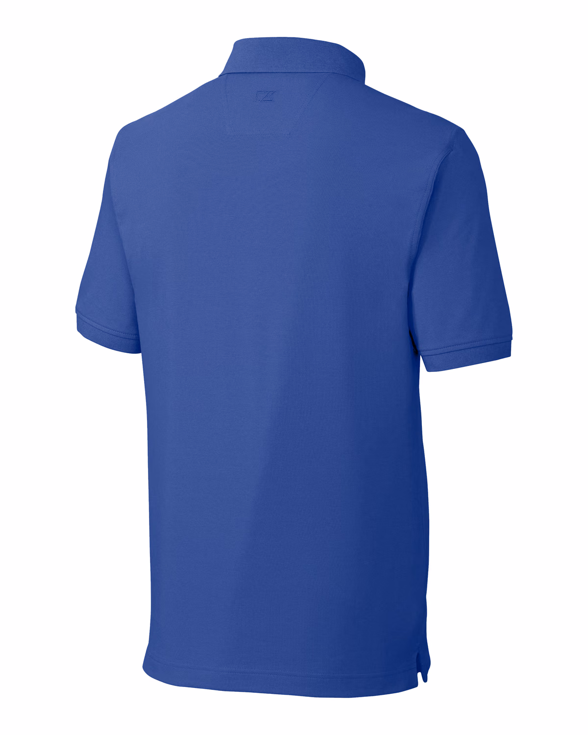 Custom Cutter & Buck Advantage Recycled Cotton-Blend Pique Mens Polo — Tour Blue flat front