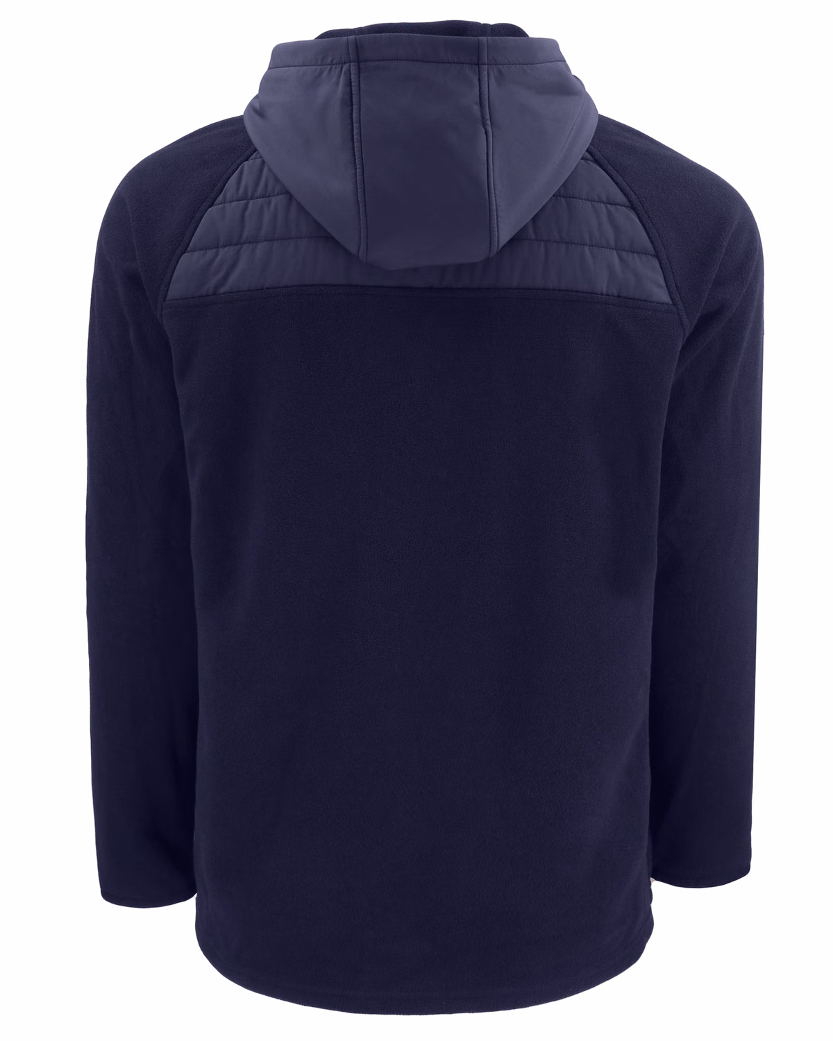 Custom Cutter & Buck Woodland Epic Versatility Recycled Insulated Fleece Mens Full Zip Jacket — Navy Blue flat front