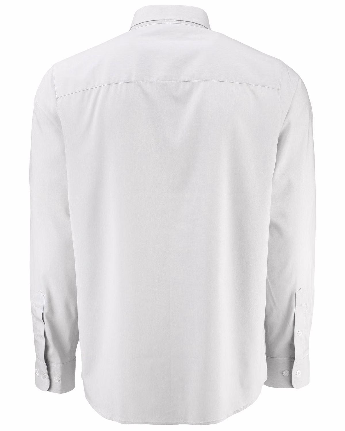 Custom Cutter & Buck Skyline End on End Recycled Long Sleeve Mens Dress Shirt — Solitaire flat front