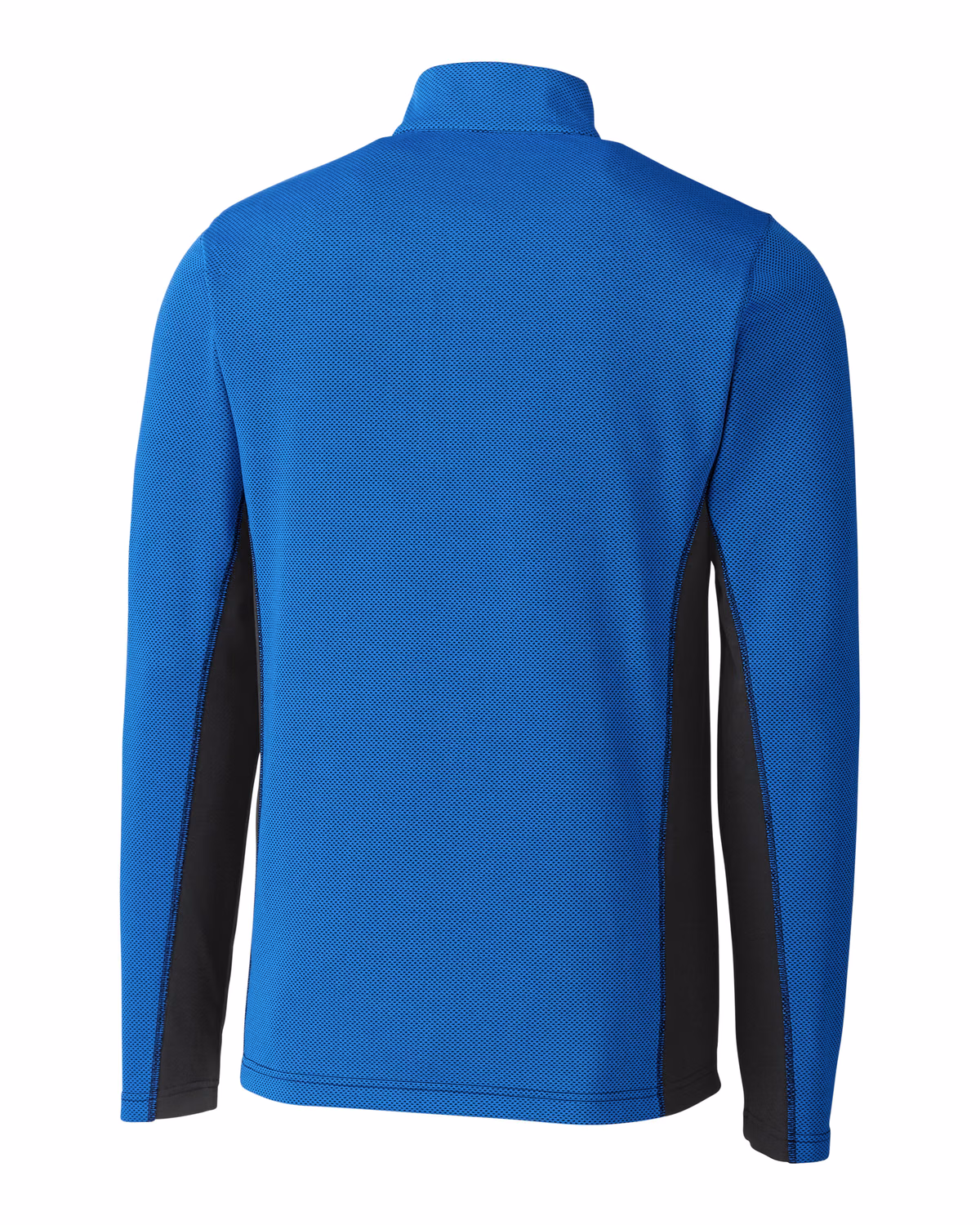 Custom Clique Ice Pique Colorblock Tech Mens Half Zip — Royal Blue flat front
