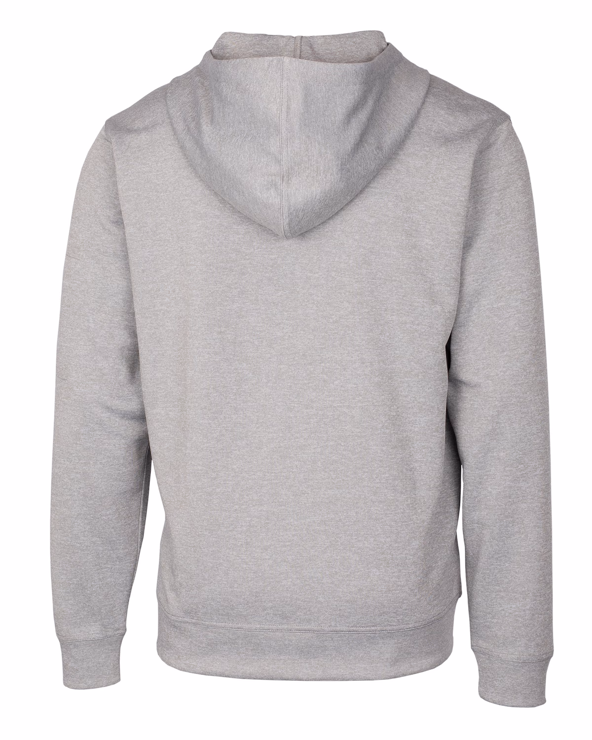 Custom Clique Lift Solution-dyed Performance Unisex Full Zip Hooded Sweatshirt — Grey Melange flat front