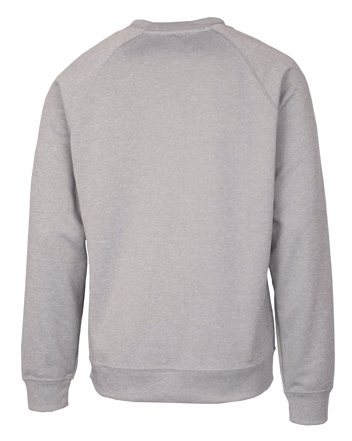 Custom Clique Lift Solution-dyed Performance Unisex Crewneck Sweatshirt — Grey Melange flat front