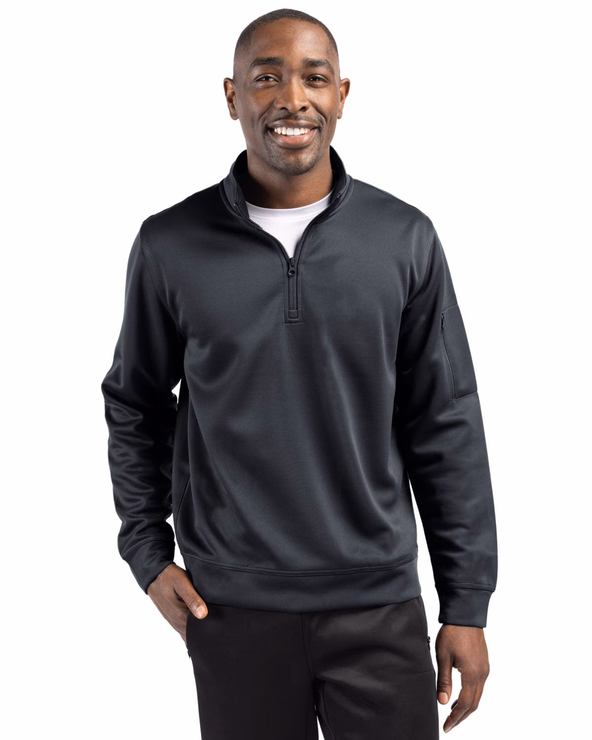 Custom Clique Lift Solution-dyed Performance Unisex Half Zip Sweatshirt