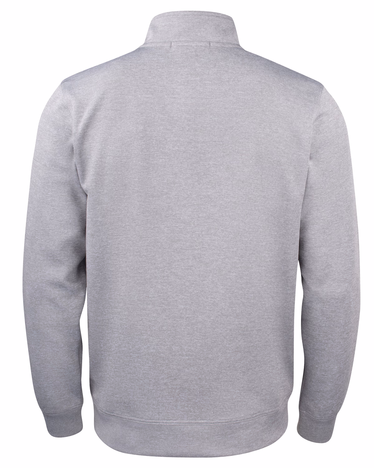 Custom Clique Lift Solution-dyed Performance Unisex Full Zip Sweatshirt — Grey Melange flat front