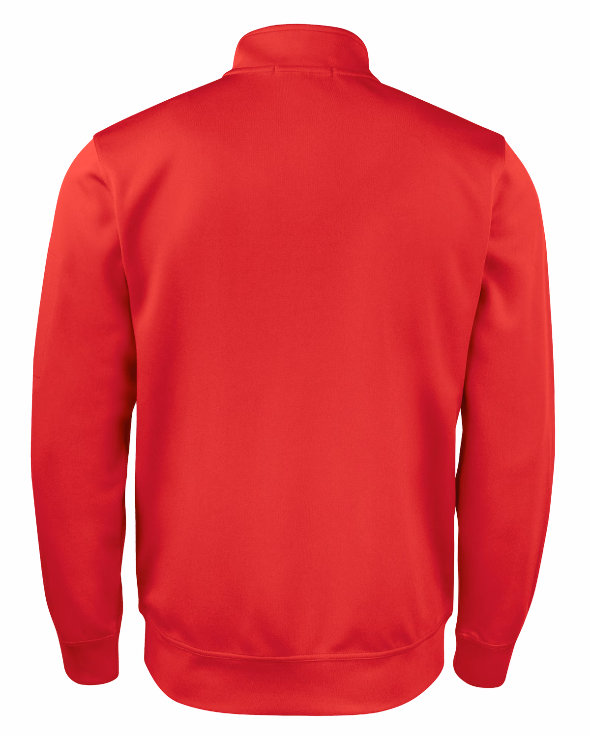 Custom Clique Lift Solution-dyed Performance Unisex Full Zip Sweatshirt — Red flat front
