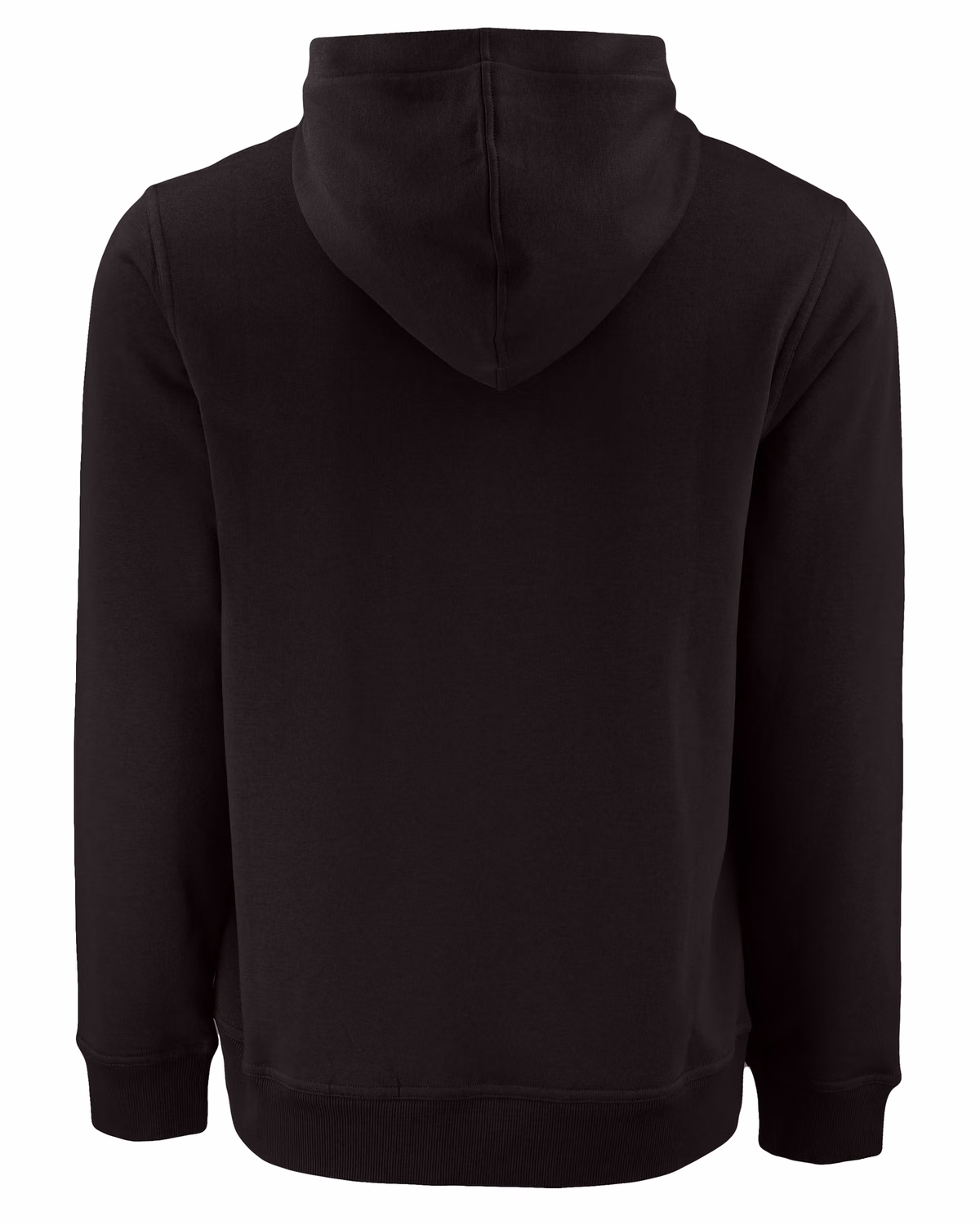 Custom Clique Drive Recycled Unisex Full Zip Hooded Sweatshirt — Black flat front