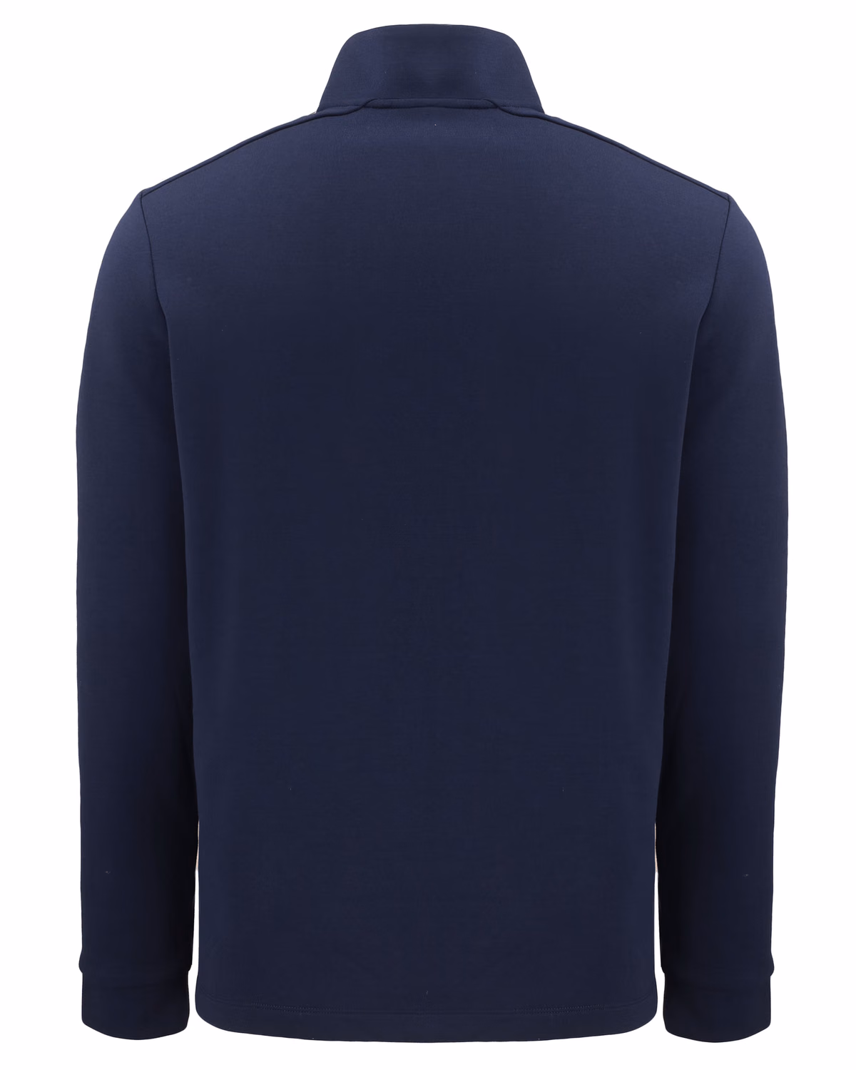 Custom Clique Haven Recycled Mens Quarter Zip Sweatshirt — Dark Navy flat front